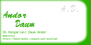 andor daum business card